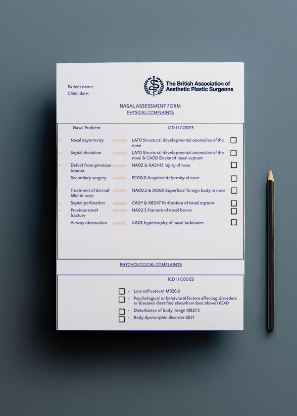 HR Plastic Surgery - BAAPS Nasal assessment form